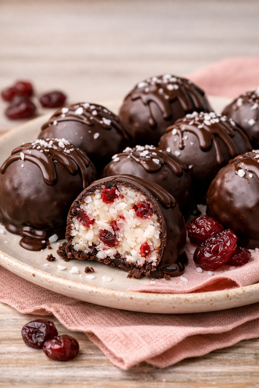 Cranberry coconut ladoo